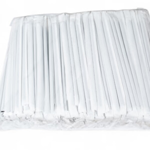 Qara individual kağızlı pipet